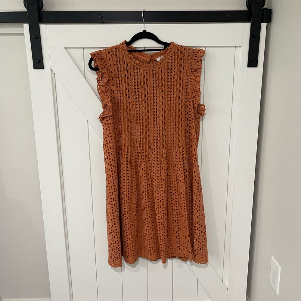 Madewell Terracotta Eyelet Dress